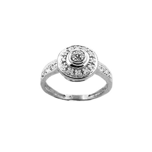 9k WG Diamond Dress Ring 22D=0.16ct