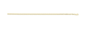 YG Italian Flat Curb Chain 3.1mm wide (priced per gram)