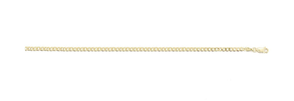 YG Italian Flat Curb Chain 3.1mm wide (priced per gram)