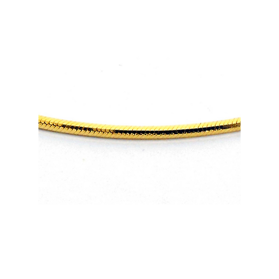 18k YG Italian Solid Square Snake Chain 1.0mm wide 40cm Approx 4.0g