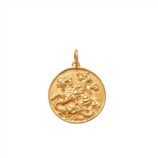 9k YG St George Medallion 17mm