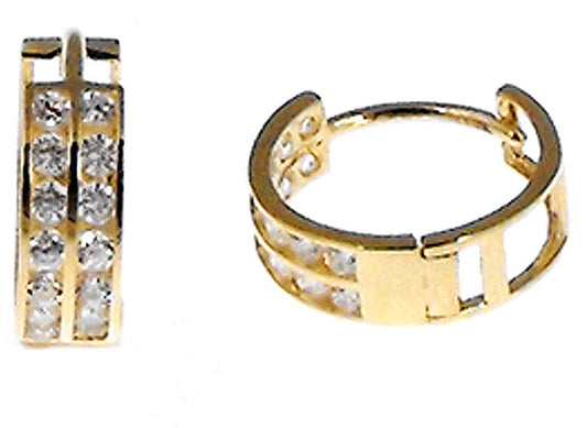 CZ Round Huggie (3.9mm)