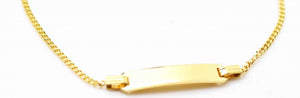YG Italian Curb ID Bracelet 1.2mm wide (priced per gram)
