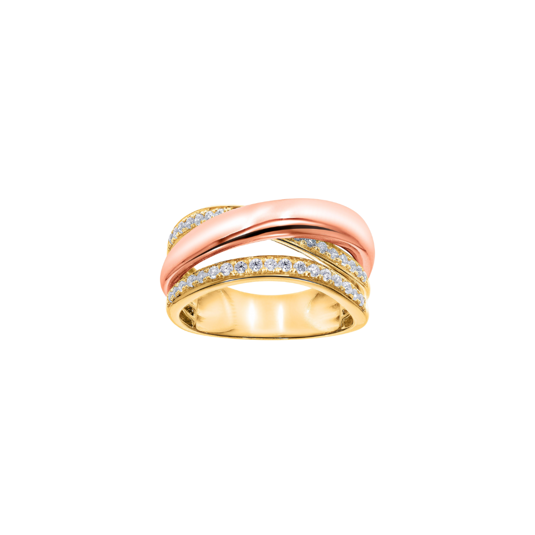 0.36ct Diamond Crossover Ring