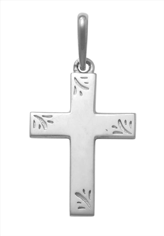 Patterned Flat Cross 15x10mm