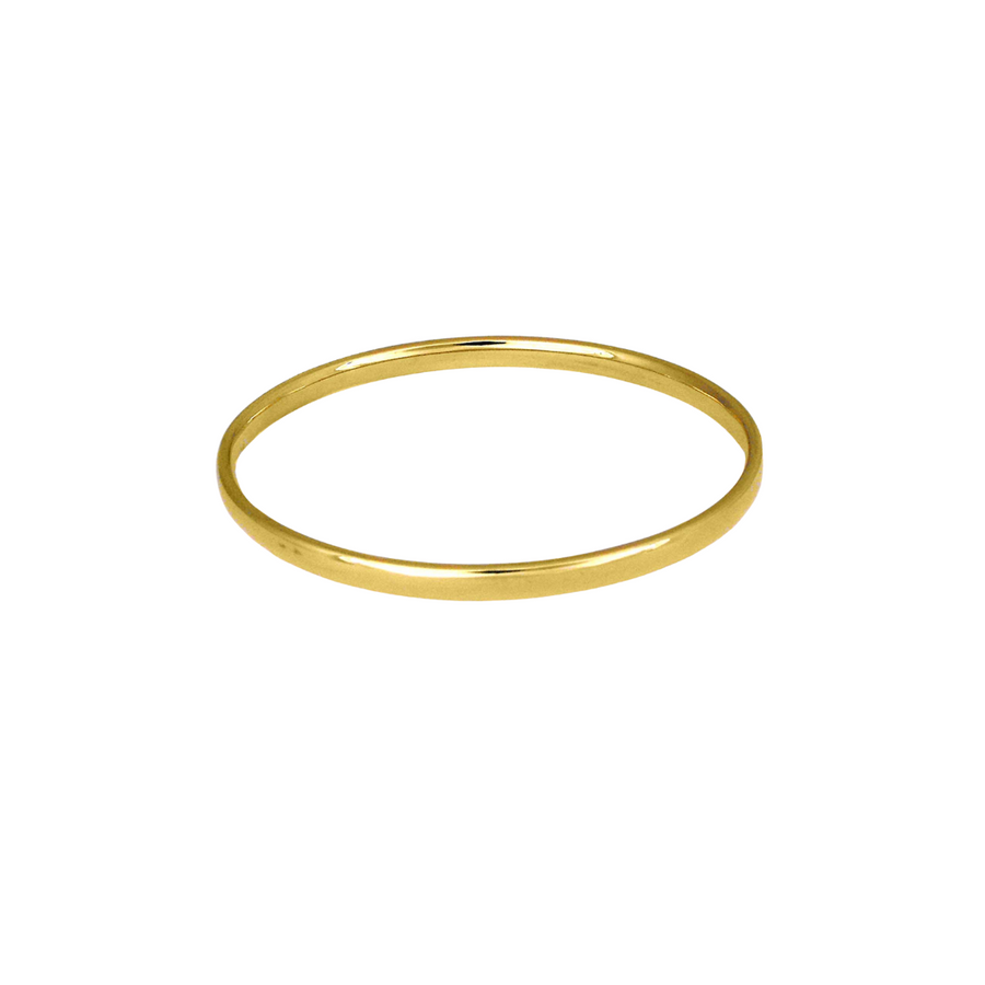 9k YG Solid Oval Bangle 5mm wide 63x53mm  Approx 26.9g.