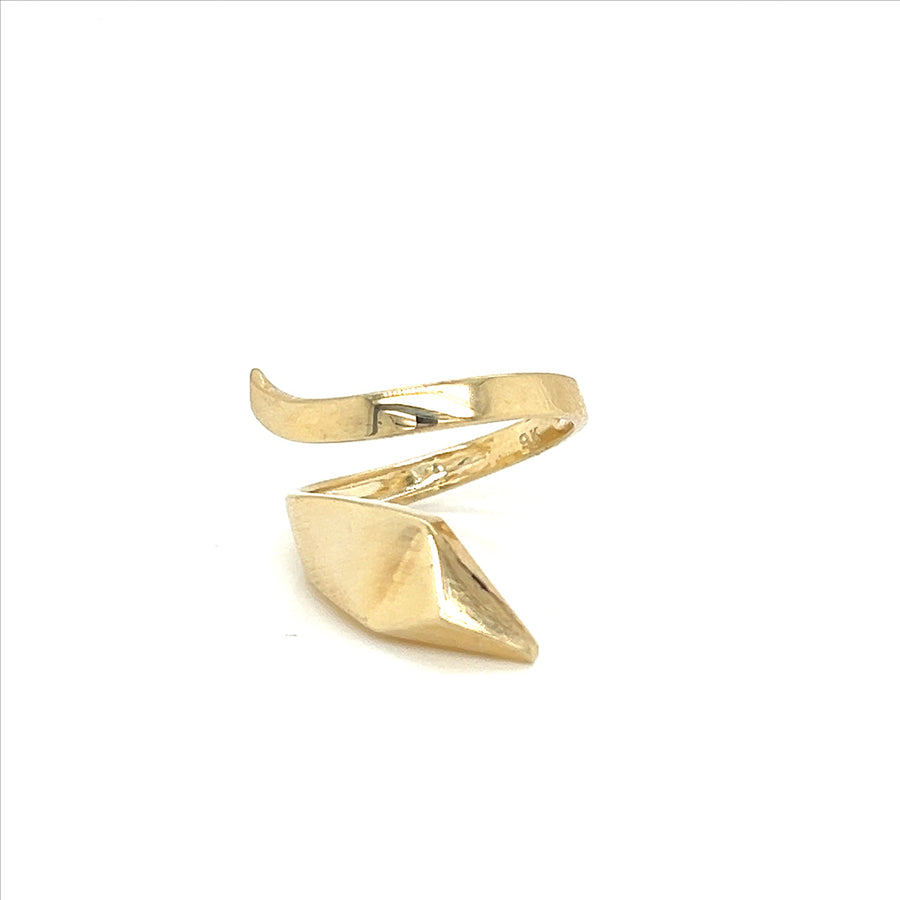 9k YG Adjustable Snake Ring.