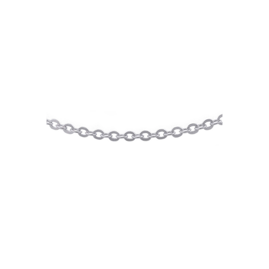 9k WG Italian Solid Oval Link Chain 1.7mm wide 60cm Approx 3.09g