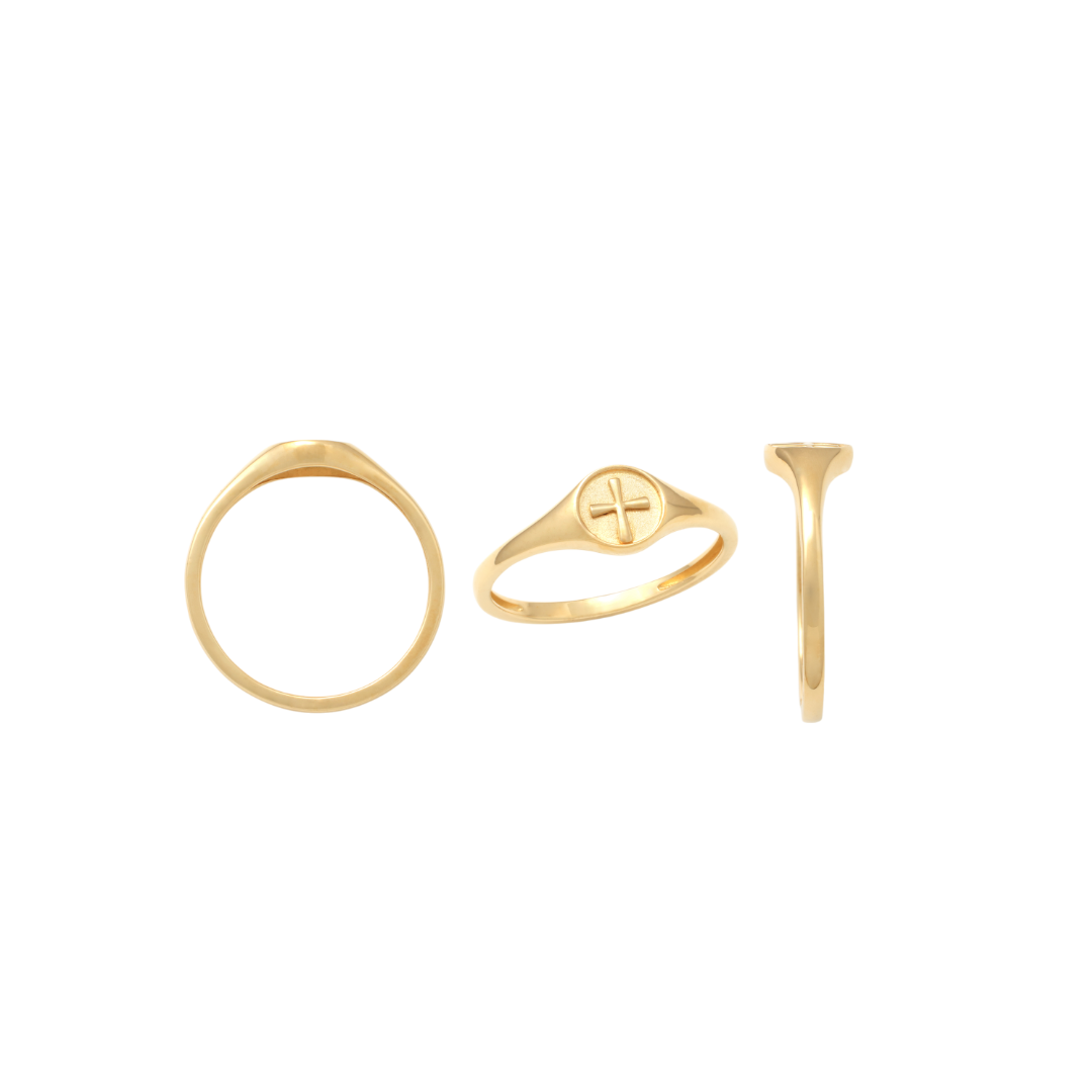 9k Cross Ring (8.7mm)