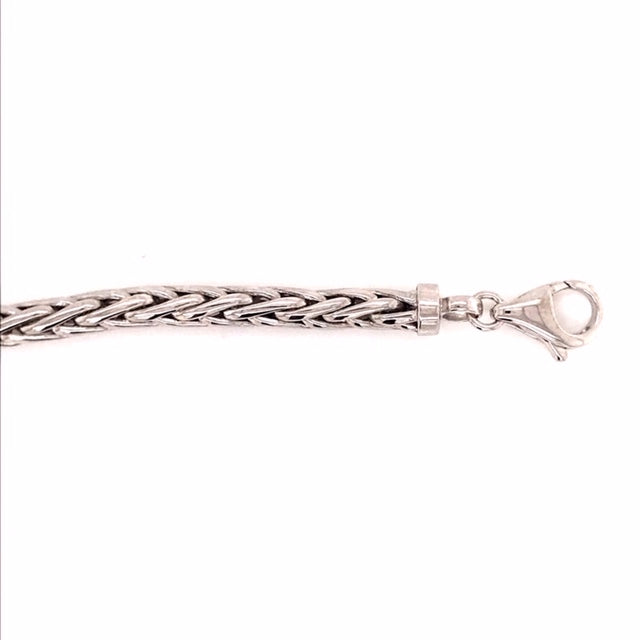 9k WG Hollow Foxtail Bracelet 4.5mm wide 19cm . Approx 7.6g