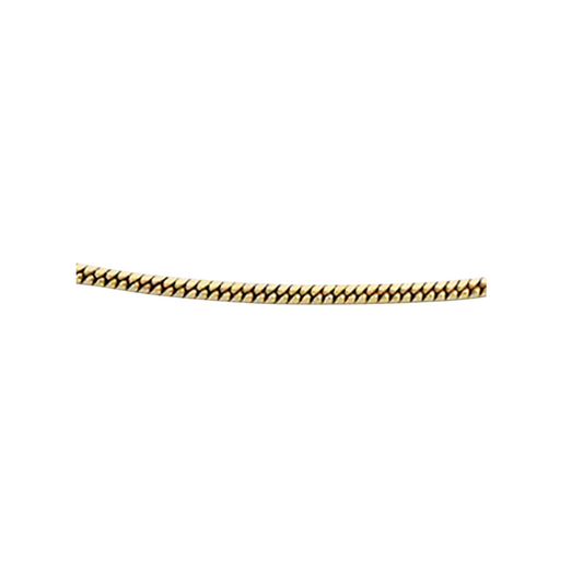 YG Italian Square Snake Chain 1mm wide (priced per gram)