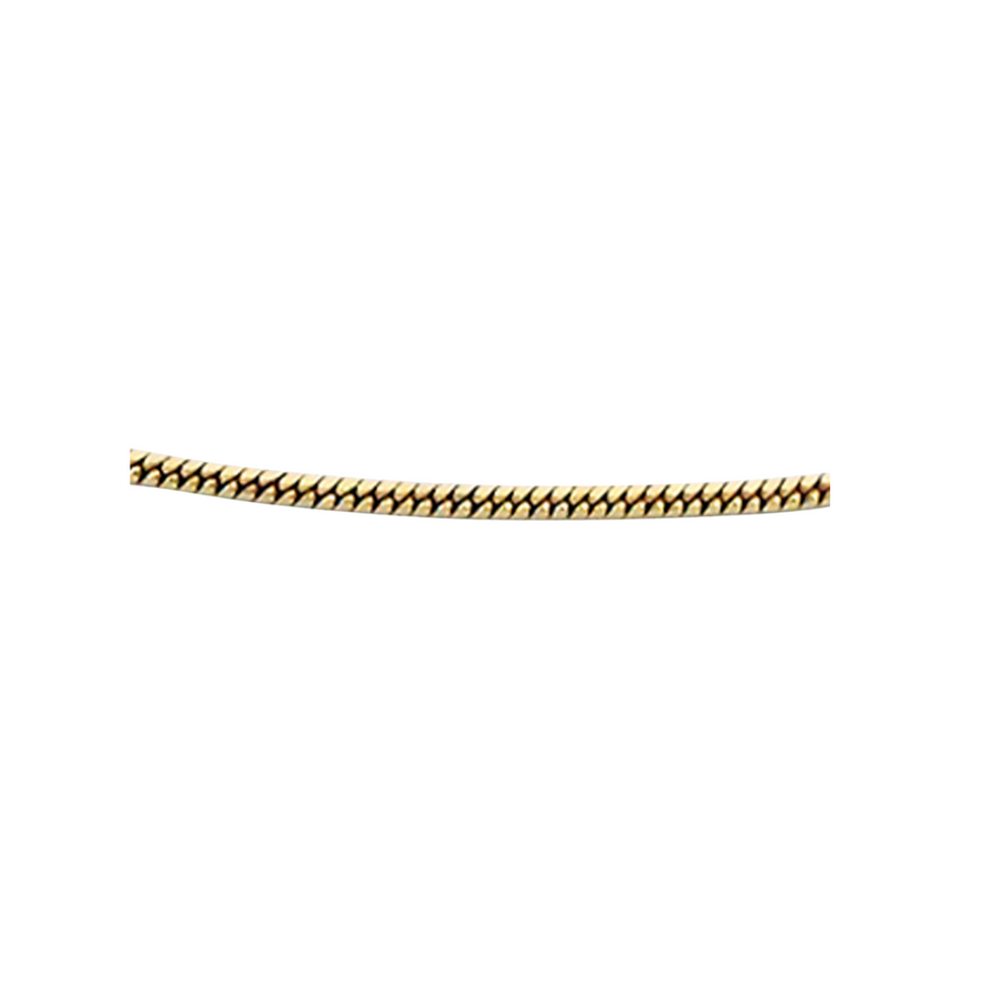 18k YG Italian Solid Square Snake Chain 1.0mm wide 45cm . Approx 2.7g