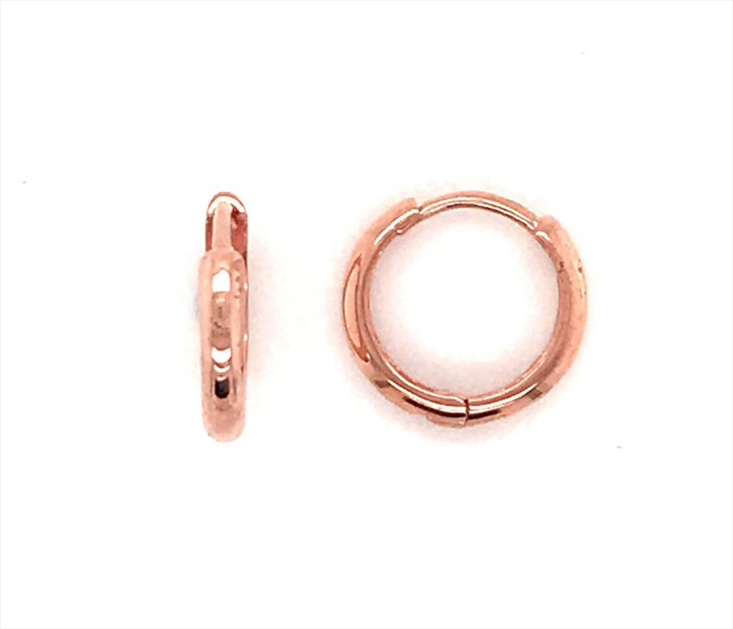 9k RG Huggie Earrings 2mm Wide