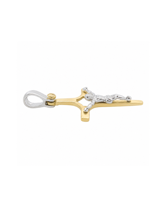 9k 2T Italian Crucifixion 25x16mm