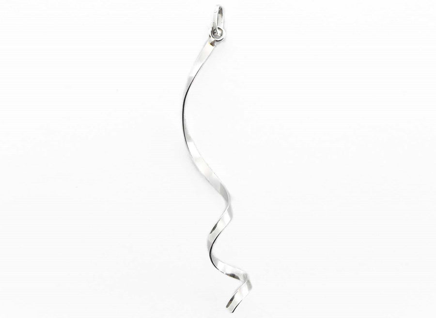 9k WG Italian Solid Long Spiral Pnd 50mm