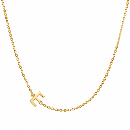 9k YG Letter E Trace Chain (1.1mm)