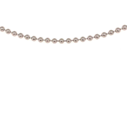 18k WG Italian Solid Ball Chain 1.8mm wide 45cm Approx 6.0g