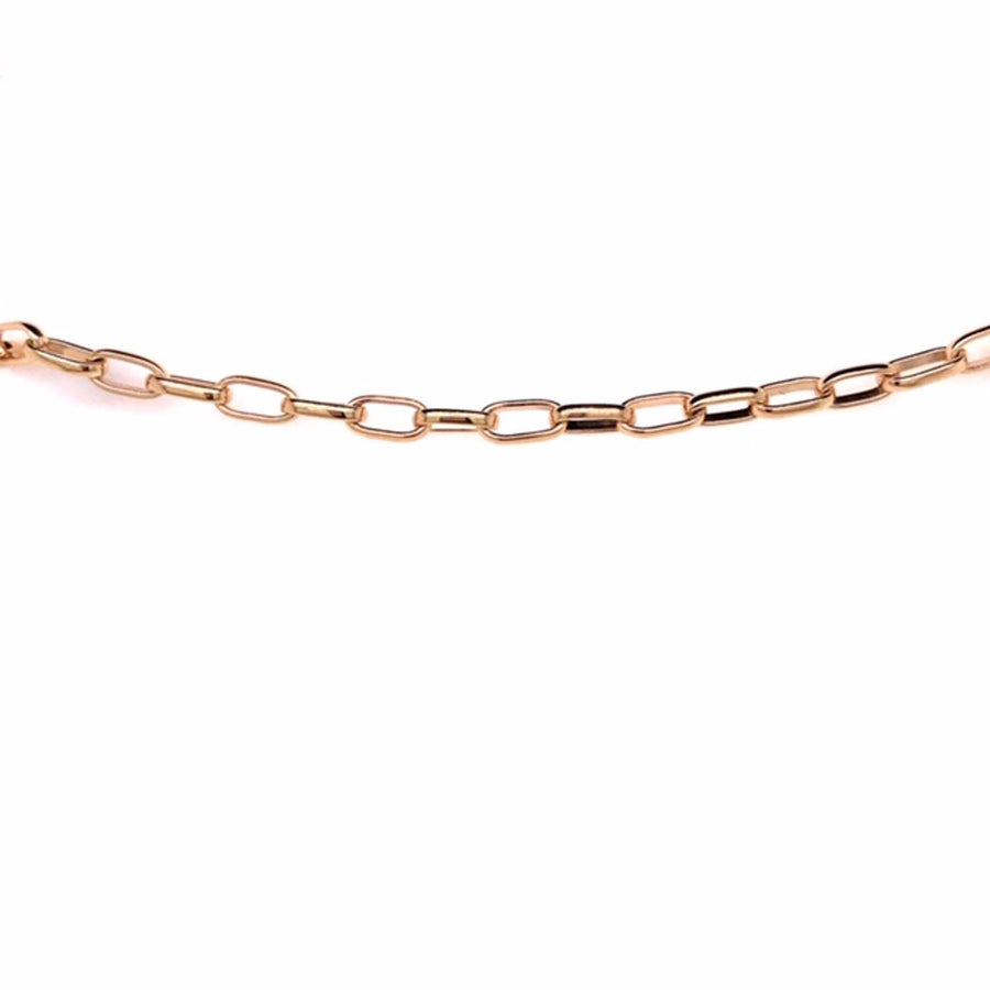 9k YG Solid Oval Belcher Bracelet with 7.4 x 4.1mm link 19cm . Approx 6.45g