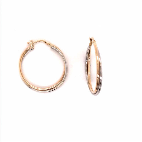 9k 2T Double Round Hoops 1.8mm Wide