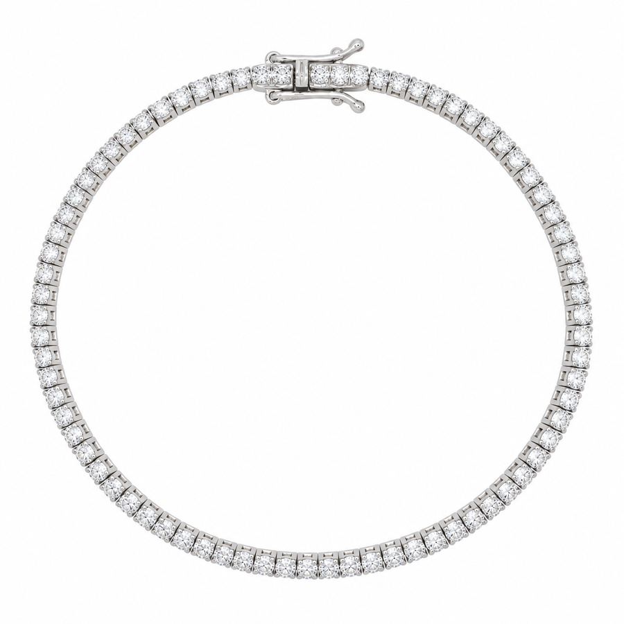 9k WG 2.25ct WG Lab Diamond Tennis Bracelet