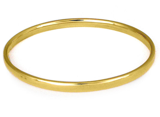 YG Oval Bangle 5mm wide (priced per gram)