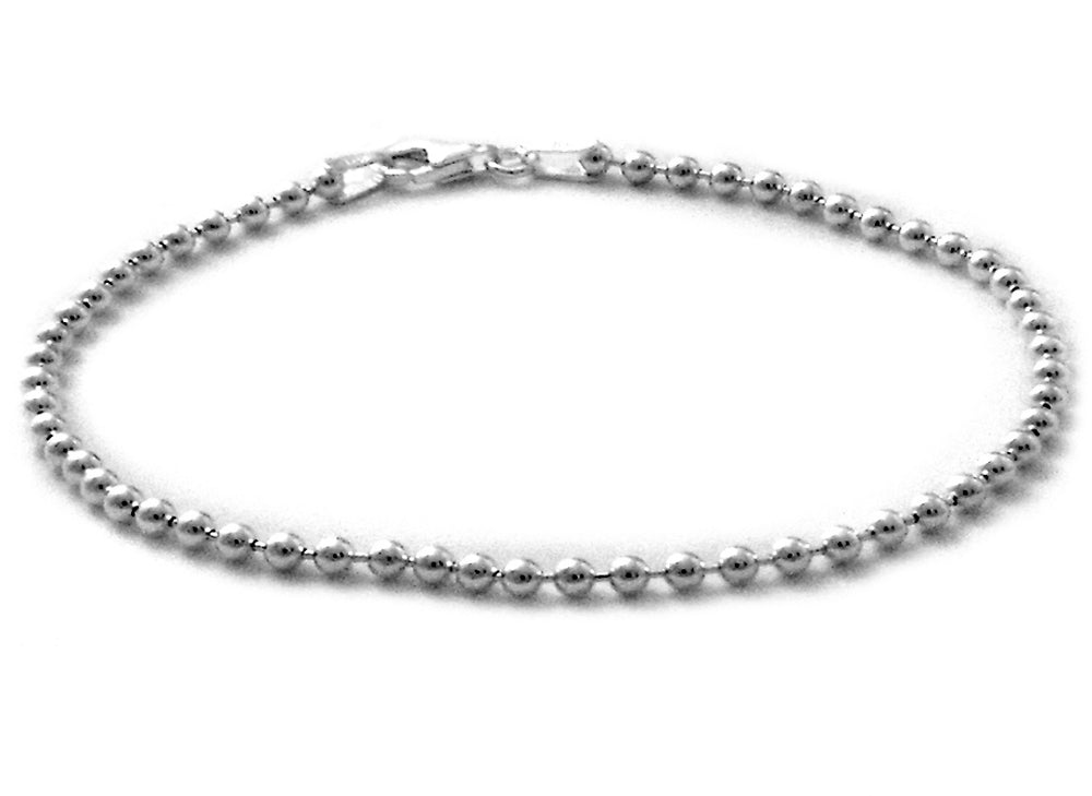 925 Italian Bead Chain 2.5mm wide (priced per gram)