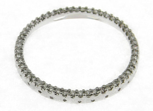9k WG Diamond Circle Pendant 53D=0.81ct Claw Set . Meas. 32mm