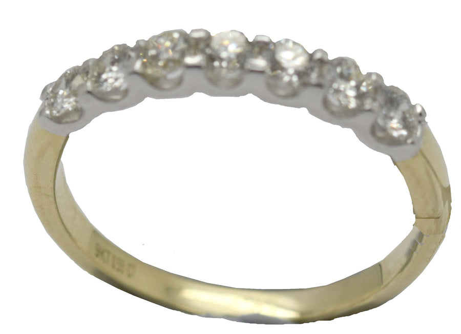 9kYG Diamond Dress Ring set with 7D=0.55ct set in WG setting...Size M.