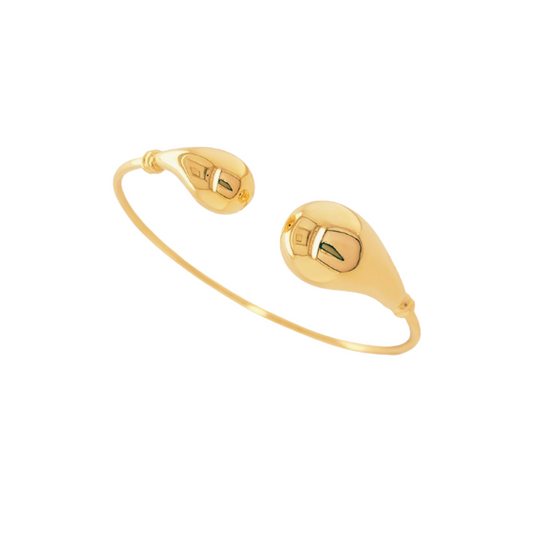 9k Teardrop Cuff Bangle