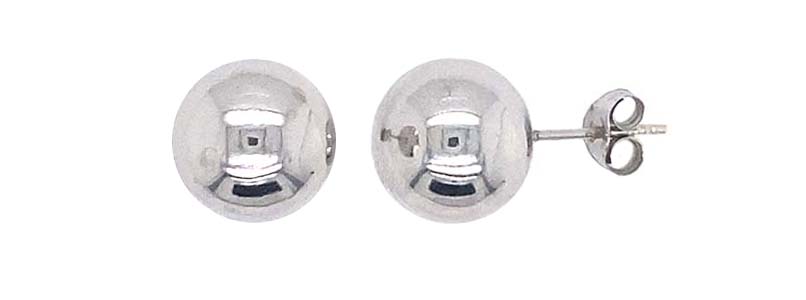 9k WG Ball Stud Earrings 8mm
