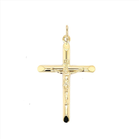 9k YG Italian Crucifixion Pendant 41mm x 30mm