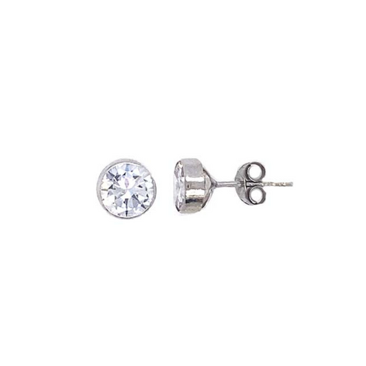 CZ Bezel Set Stud