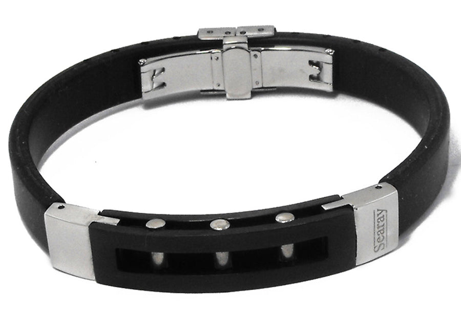 Stainless Steel & Neoprene Bracelet.