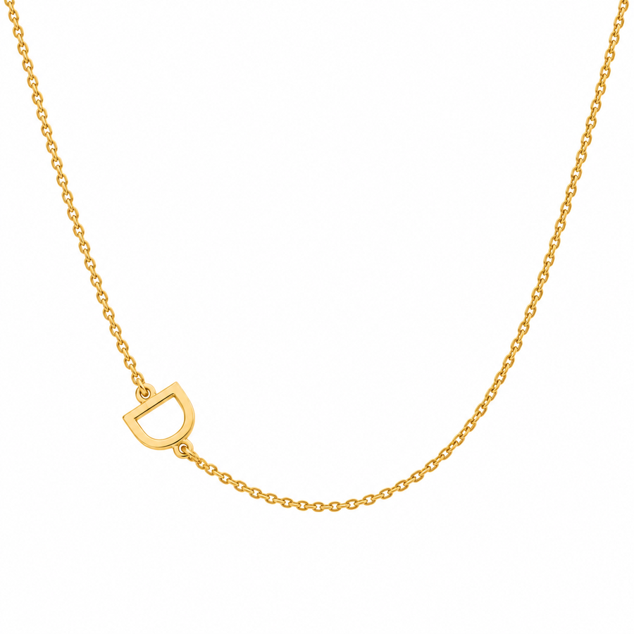 9k YG Letter D Trace Chain (1.1mm)