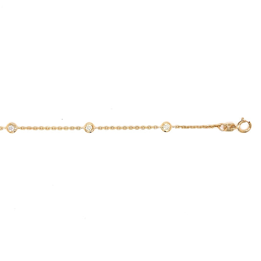 YG Solid Oval Link Diamond Chain