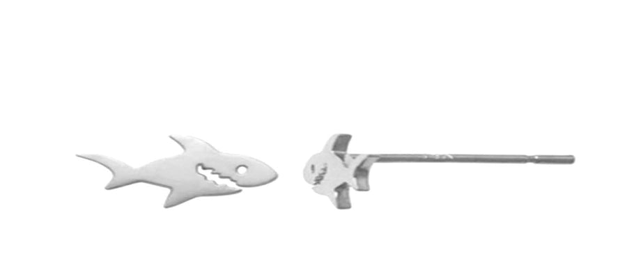 9k WG Shark Stud Earrings 5x8mm