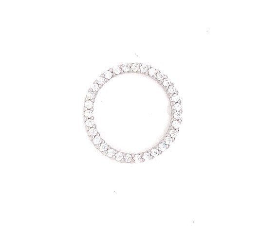 9k WG Circle of Life Pendant set with CZs 16mm