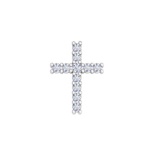 9k WG Claw-Set Diamond Cross 11D = 0.10ct
