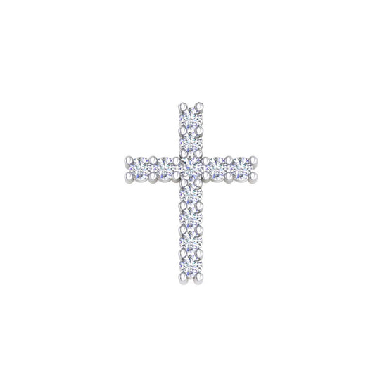 9k WG Claw-Set Diamond Cross 11D = 0.10ct