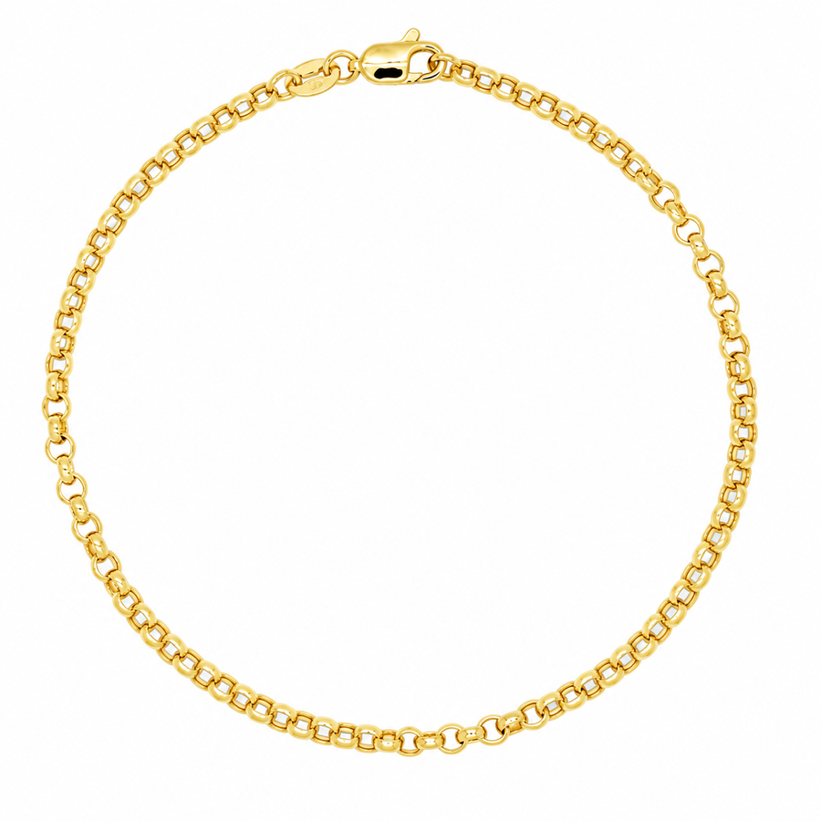9k YG Belcher Bracelet (2.8mm)