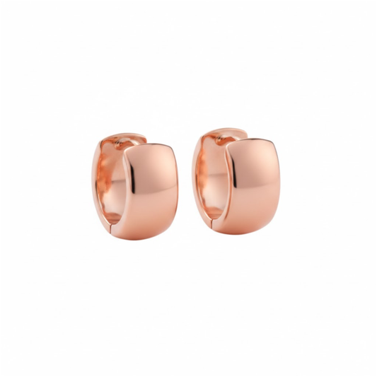 Half Round Huggie Earrings (7mm)