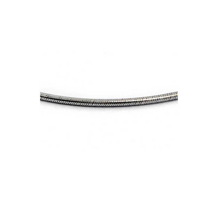 18k WG Italian Solid Round Snake Chain 1.3mm wide 40cm Approx 6.6g