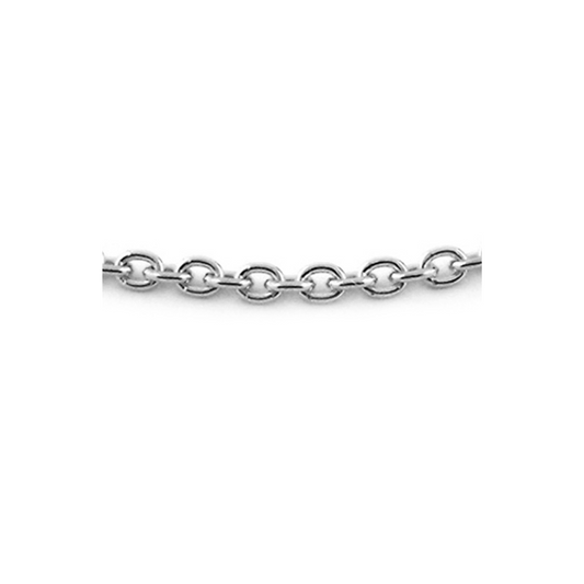 WG Italian Solid Oval Link Chain 0.9mm (priced per gram)