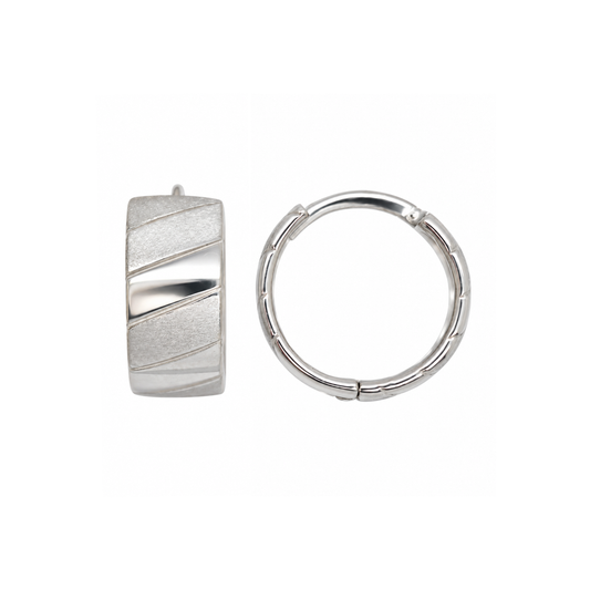 9k WG Round Huggie Earrings (6mm)
