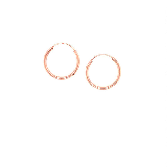 9k RG Round Sleeper Earrings, 1mm Wide