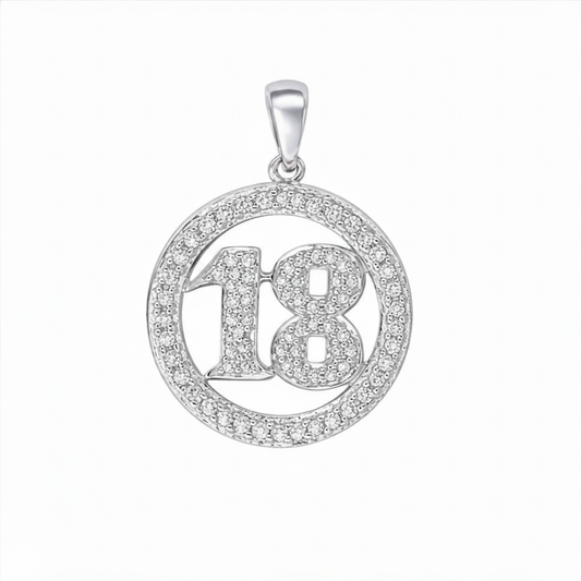 0.04ct Diamond Circle Pendant (15mm)